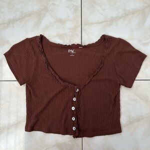 Pacsun Brown Crop Top